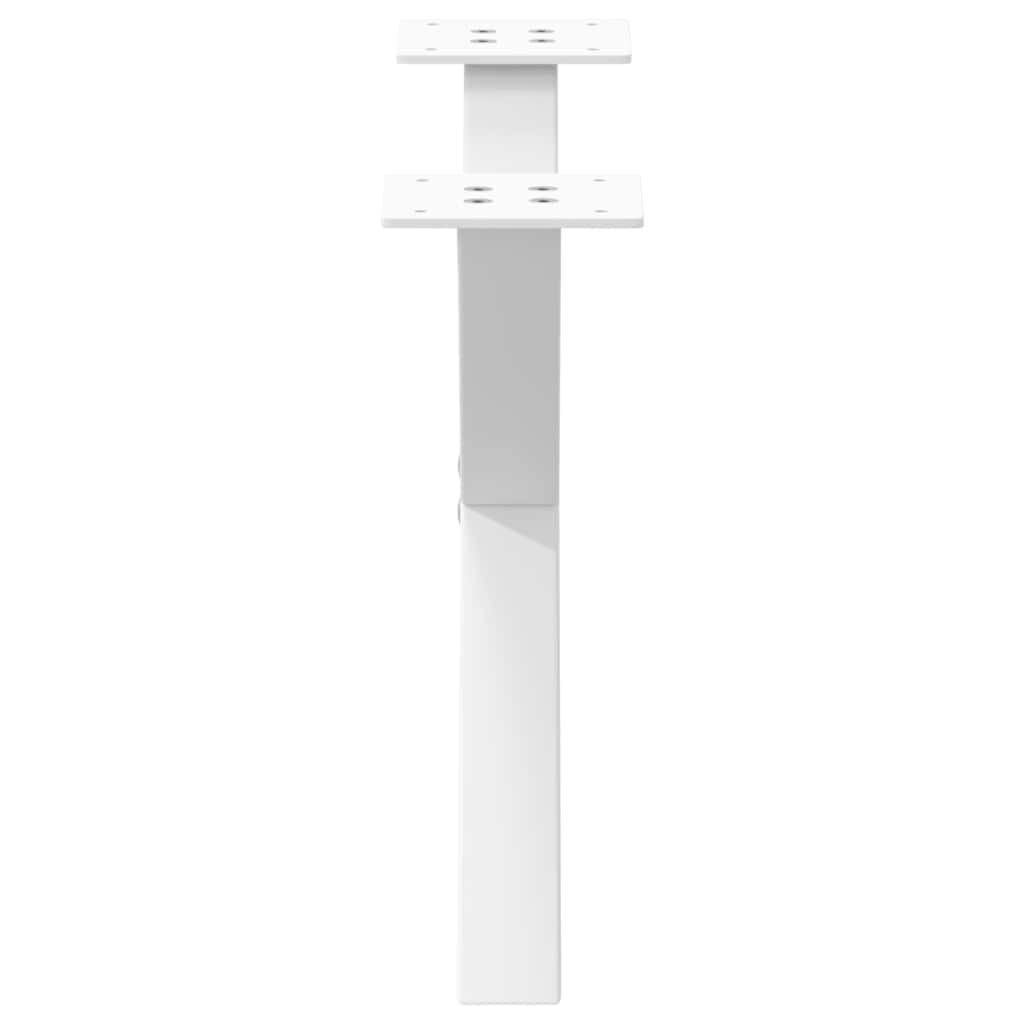 Pieds de table basse en forme de X, 2 pièces, blanc, 60 x (30-31) cm, acier - XIOS