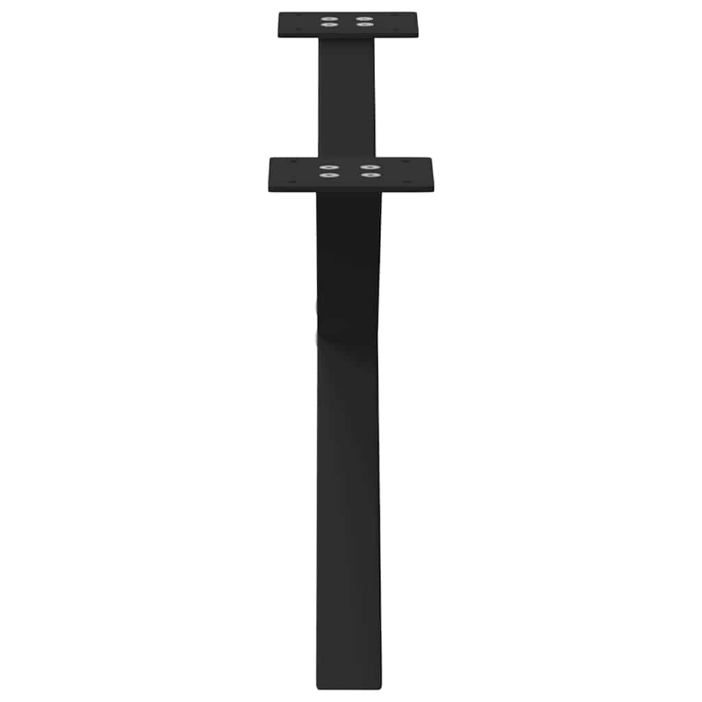 Pieds de table basse en forme de X, 2 pièces, noir, 70 x (30-31) cm, acier - XIOS