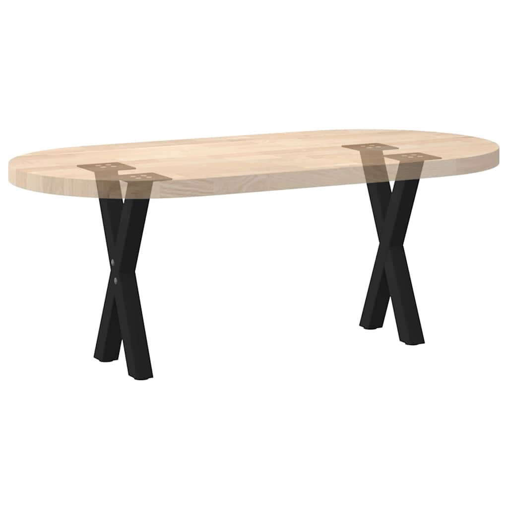 Pieds de table basse en forme de X, 2 pièces, noir, 28 x (42-43) cm, acier - XIOS