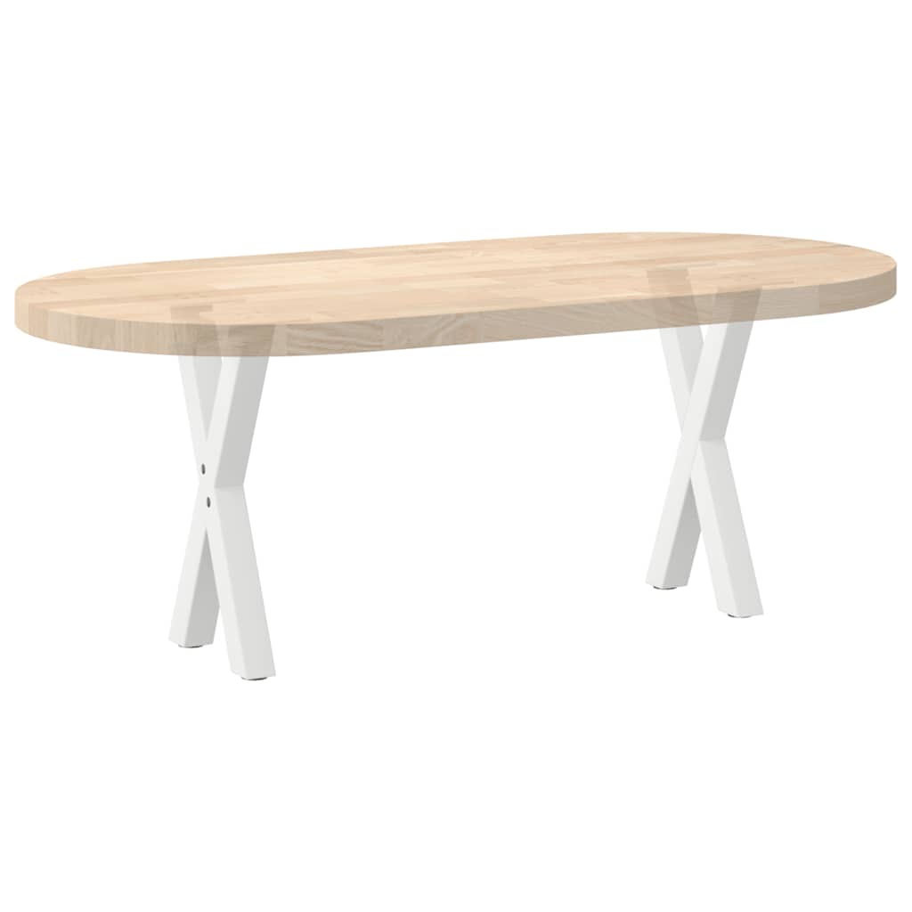 Pieds de table basse en forme de X, 2 pièces, blanc, 28 x (42-43) cm, acier - XIOS