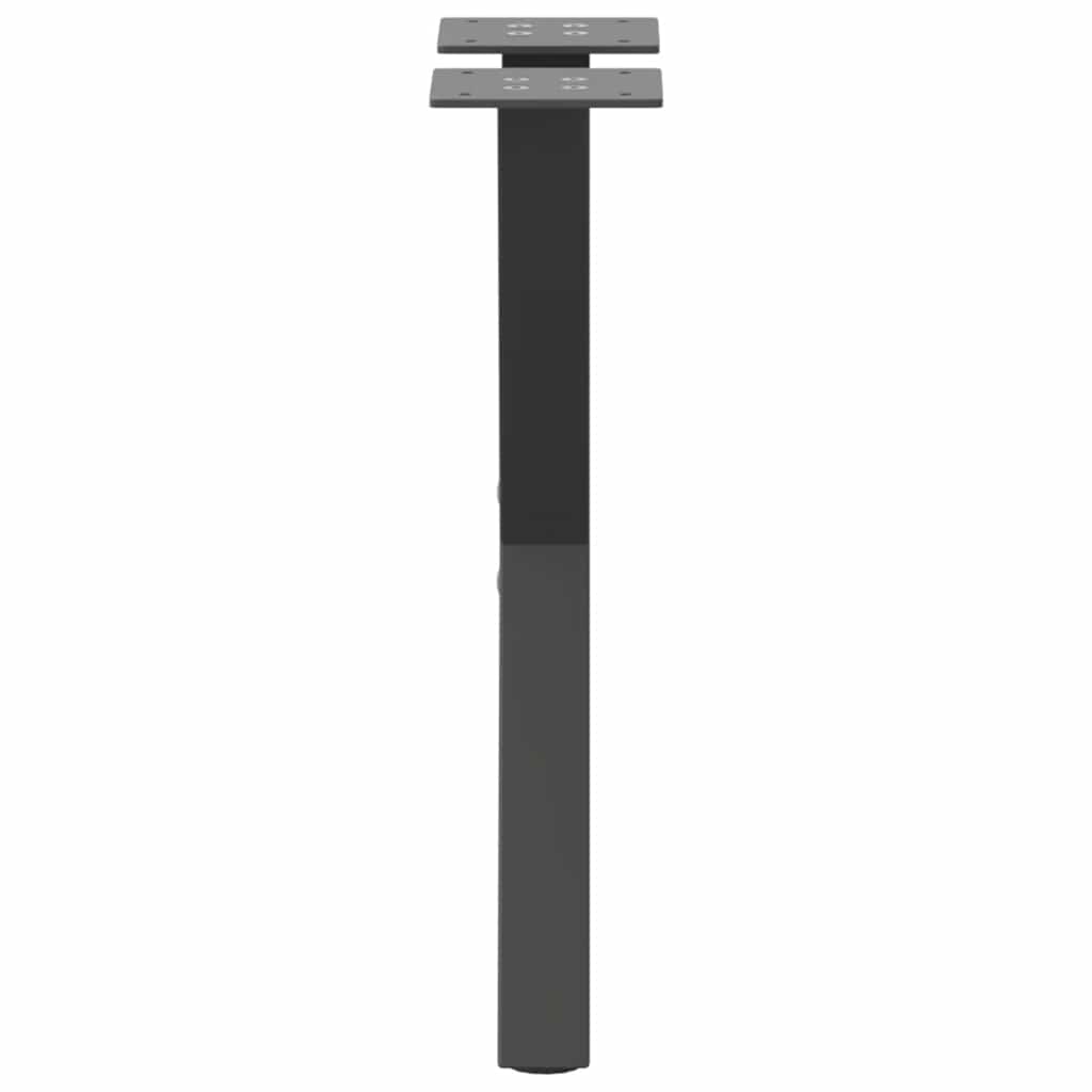 Pieds de table basse en forme de X, 2 pièces, anthracite, 28 x (42-43) cm, acier - XIOS