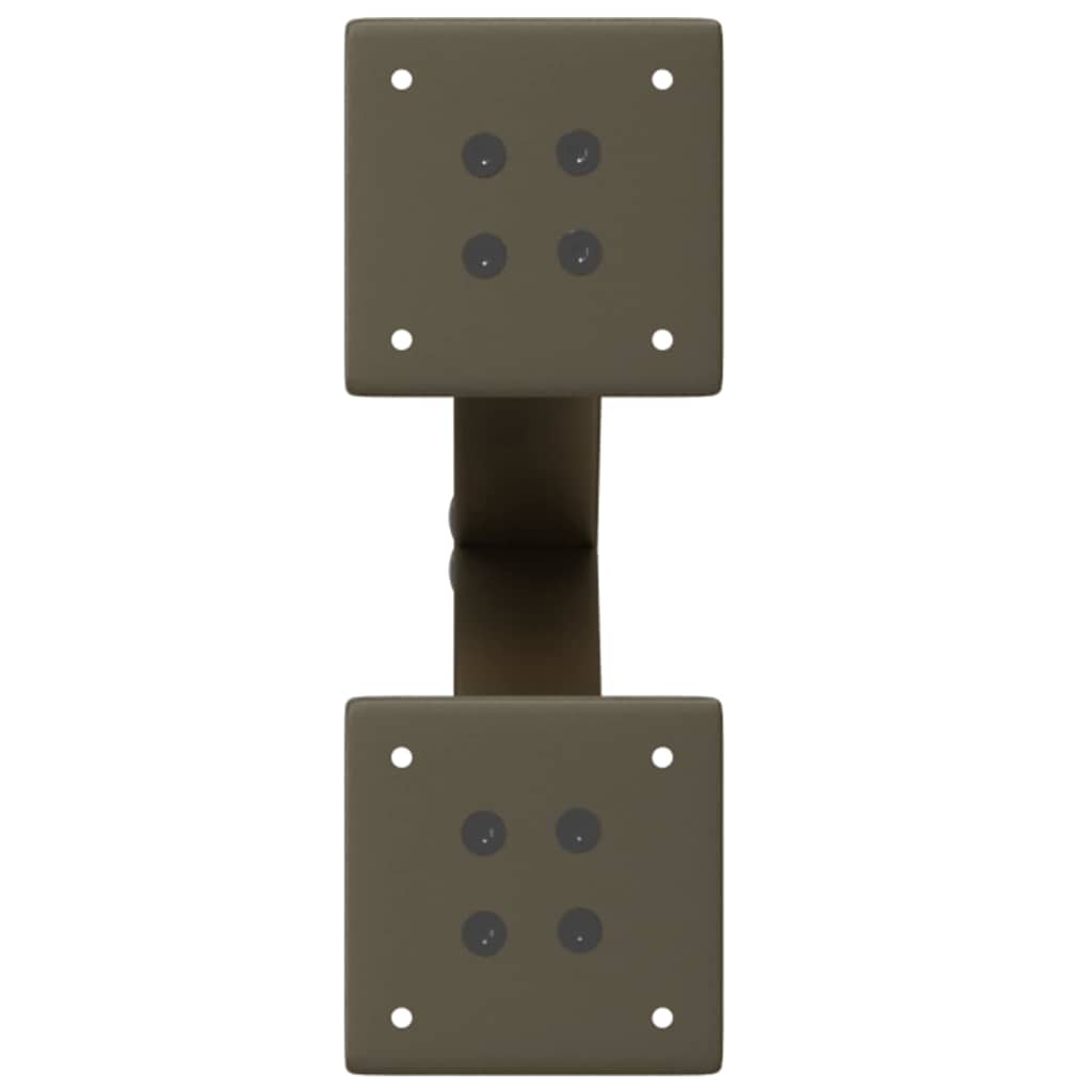 Pieds de table basse en forme de X, 2 pièces, acier naturel, 28 x (42-43) cm - XIOS