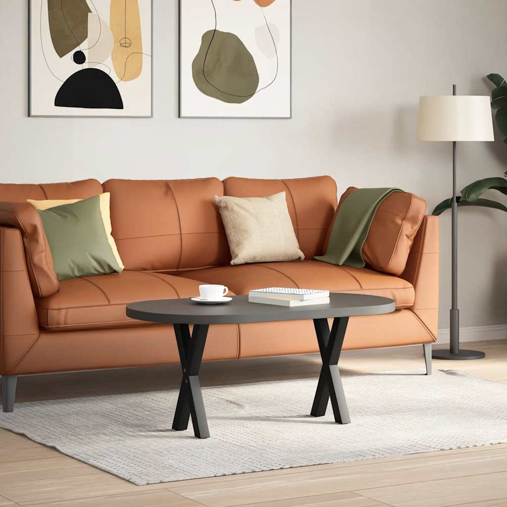 Pieds de table basse en forme de X, 2 pièces, noir, 38 x (42-43) cm, acier