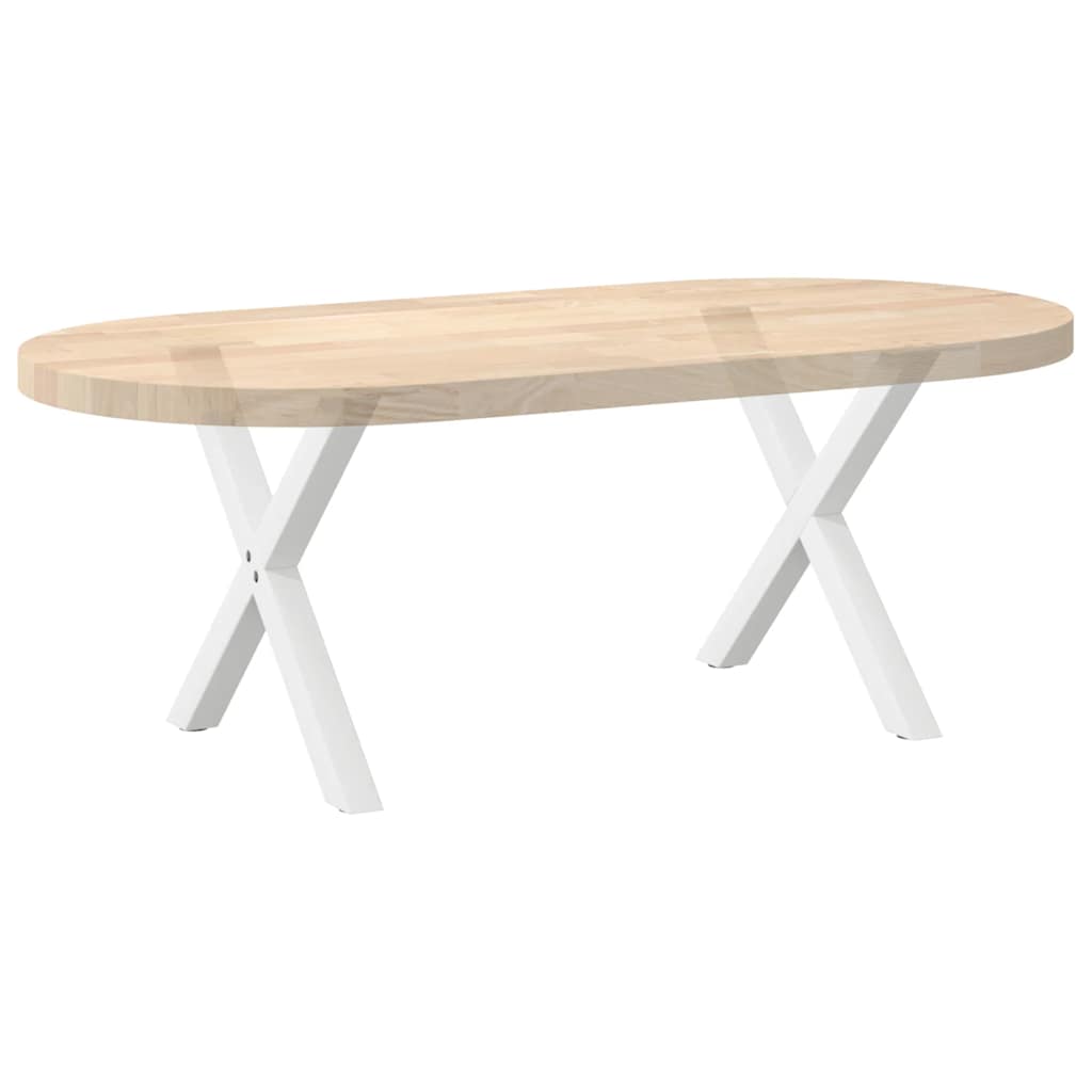 Pieds de table basse en forme de X, 2 pièces, blanc, 50 x (42-43) cm, acier - XIOS