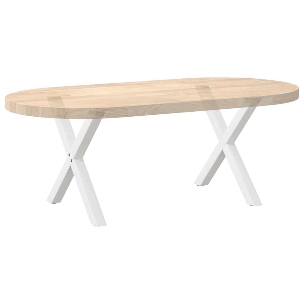 Pieds de table basse en forme de X, 2 pièces, blanc, 60 x (42-43) cm, acier - XIOS