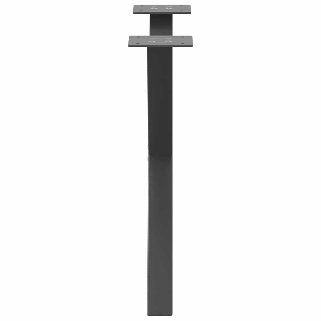 Pieds de table basse en forme de X, 2 pièces, anthracite, 60 x (42-43) cm, acier - XIOS