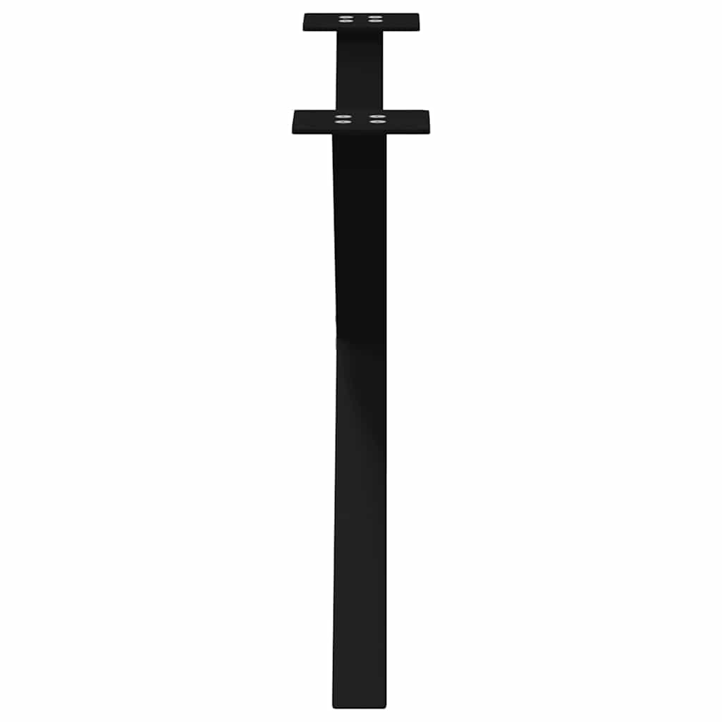 Pieds de table basse en forme de X, 2 pièces, noir, 70 x (42-43) cm, acier - XIOS
