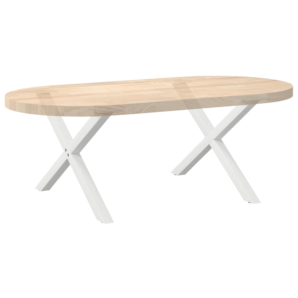 Pieds de table basse en forme de X, 2 pièces, blanc, 70 x (42-43) cm, acier - XIOS