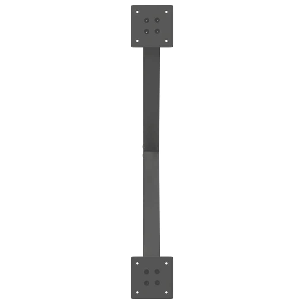 Pieds de table basse en forme de X, 2 pièces, anthracite, 70 x (42-43) cm, acier - XIOS