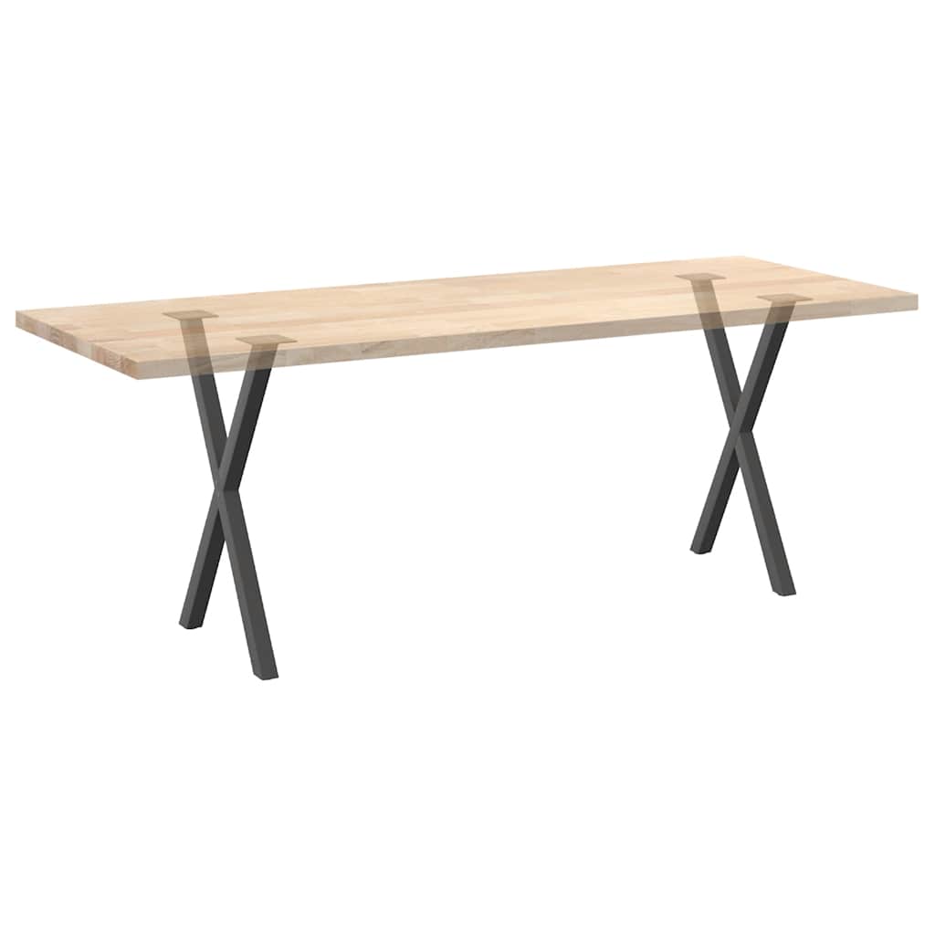 Pieds de table à manger en forme de X 2 pièces Anthracite 50 x (72-73) cm Acier - XIOS