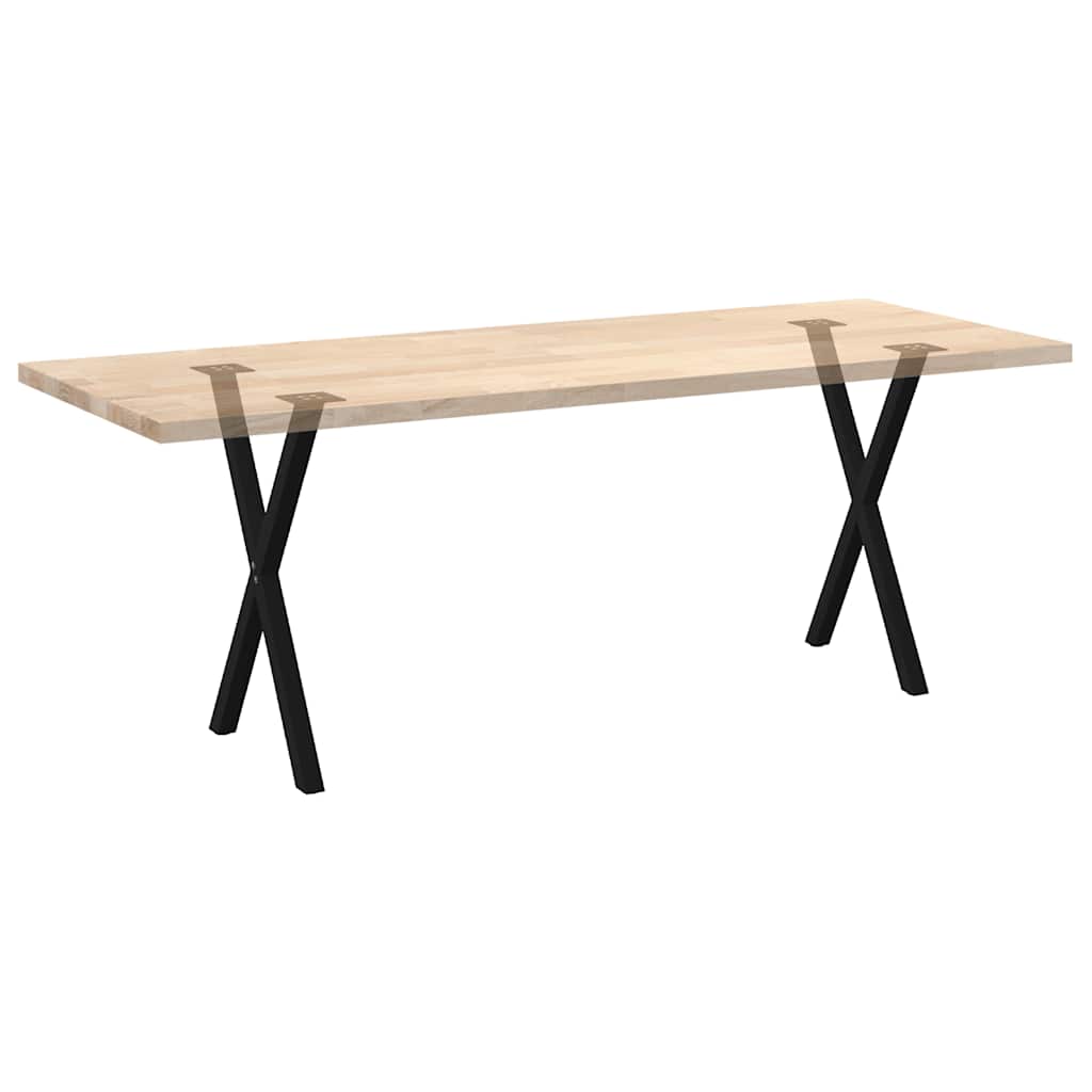 Pieds de table à manger en forme de X, 2 pièces, noir, 57 x (72-73) cm, acier - XIOS