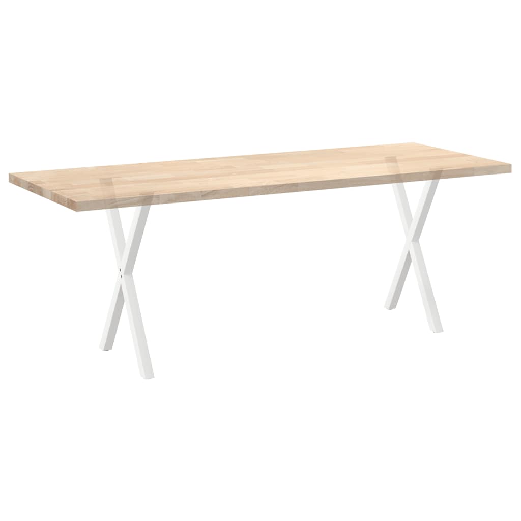 Pieds de table à manger en forme de X, 2 pièces, blanc, 57 x (72-73) cm, acier - XIOS