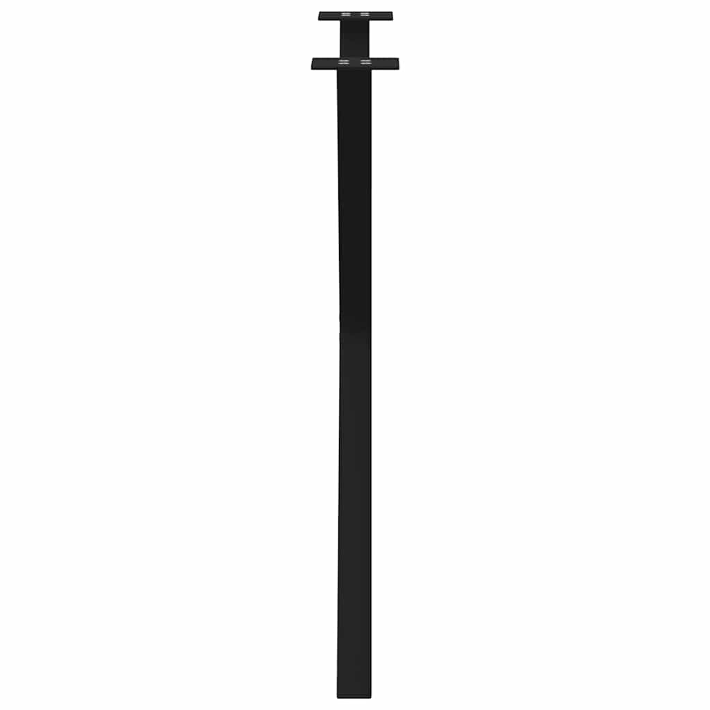 Pieds de table à manger en forme de X, 2 pièces, noir, 70 x (72-73) cm, acier - XIOS