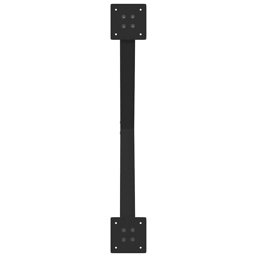 Pieds de table à manger en forme de X, 2 pièces, noir, 70 x (72-73) cm, acier - XIOS