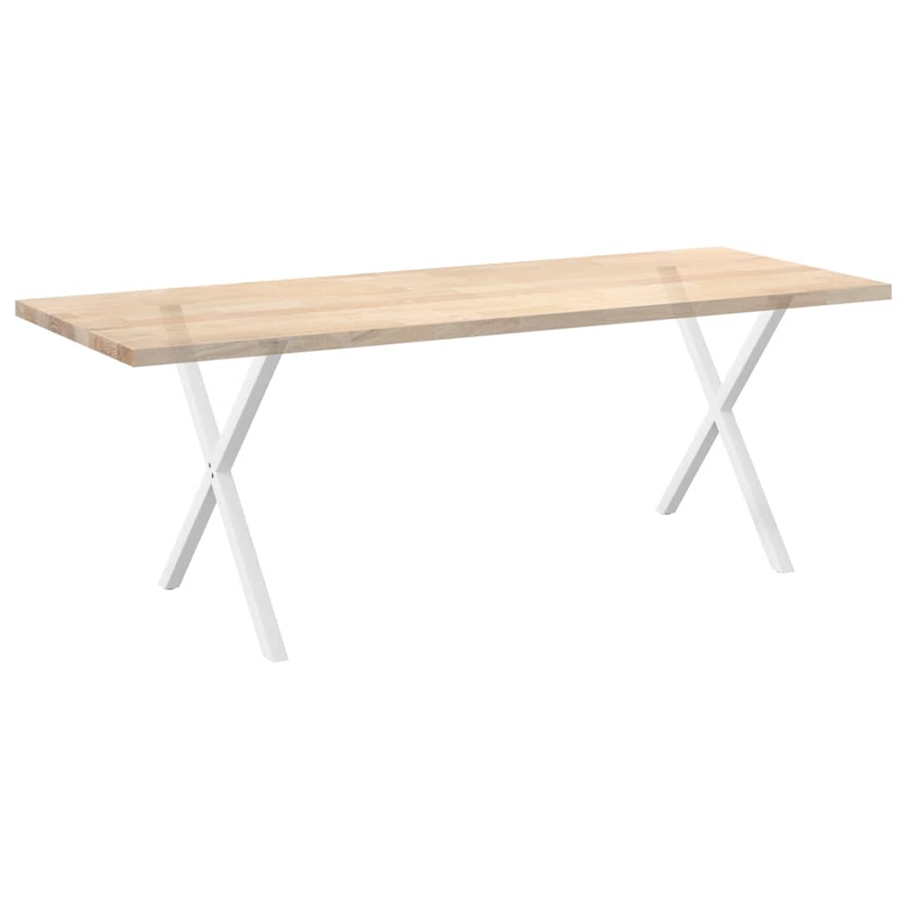 Pieds de table à manger en forme de X, 2 pièces, blanc, 70 x (72-73) cm, acier - XIOS