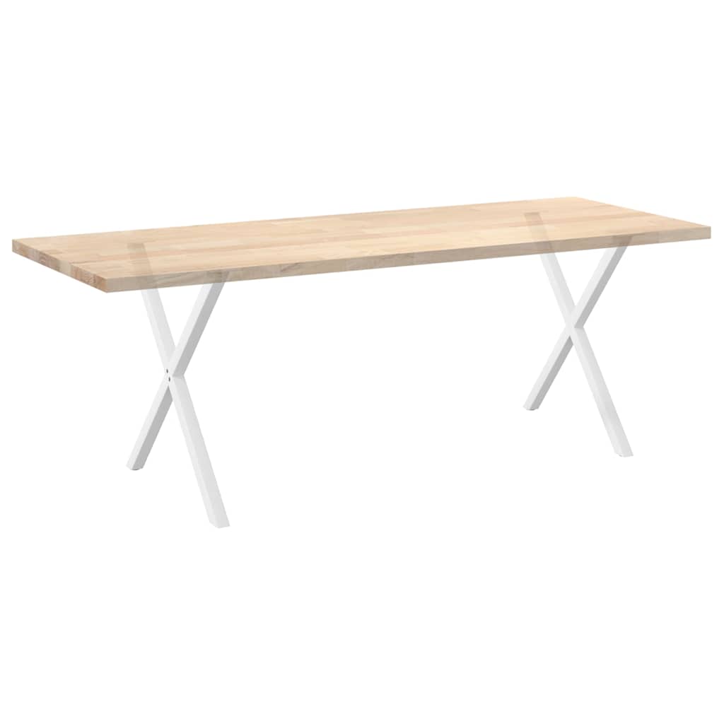 Pieds de table à manger en forme de X, 2 pièces, blanc, 80 x (72-73) cm, acier - XIOS