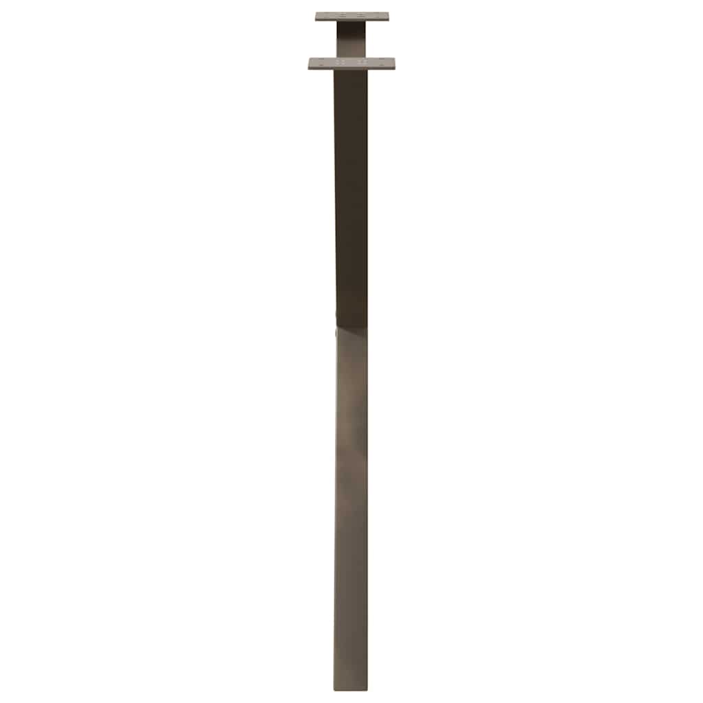 Pieds de table à manger en forme de X, 2 pièces, acier naturel, 80 x (72-73) cm - XIOS