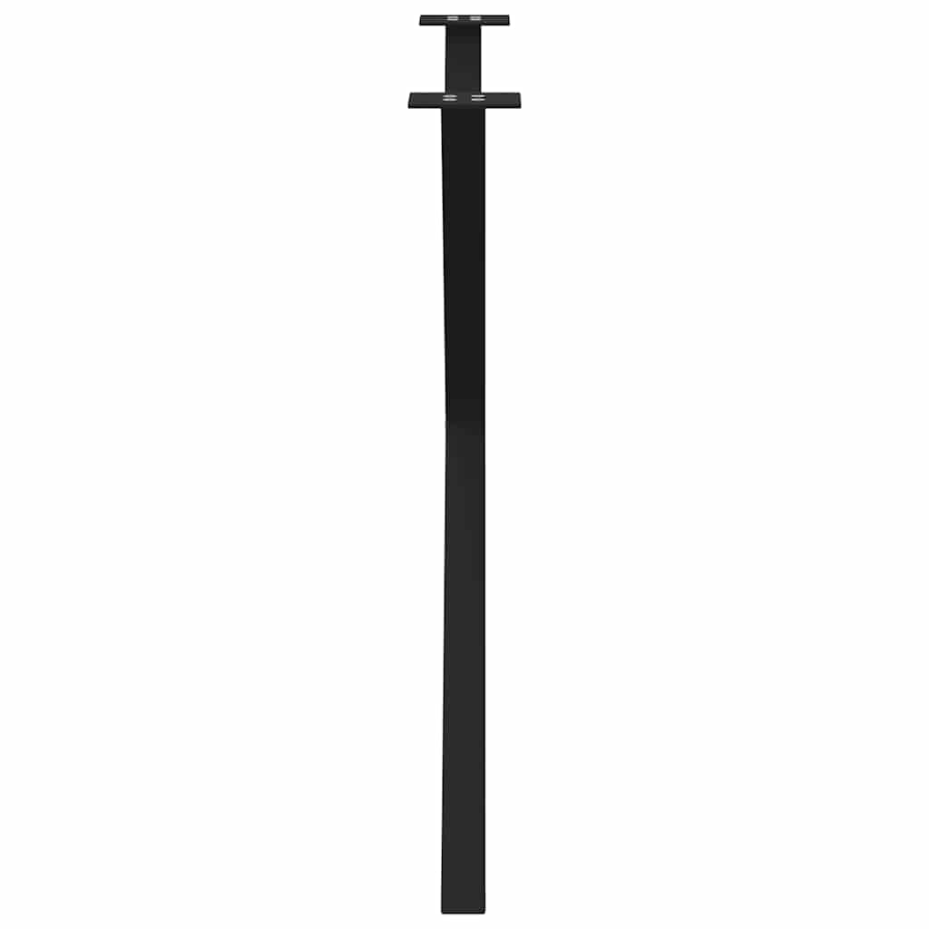 Pieds de table à manger en forme de X, 2 pièces, noir, 90 x (72-73) cm, acier - XIOS