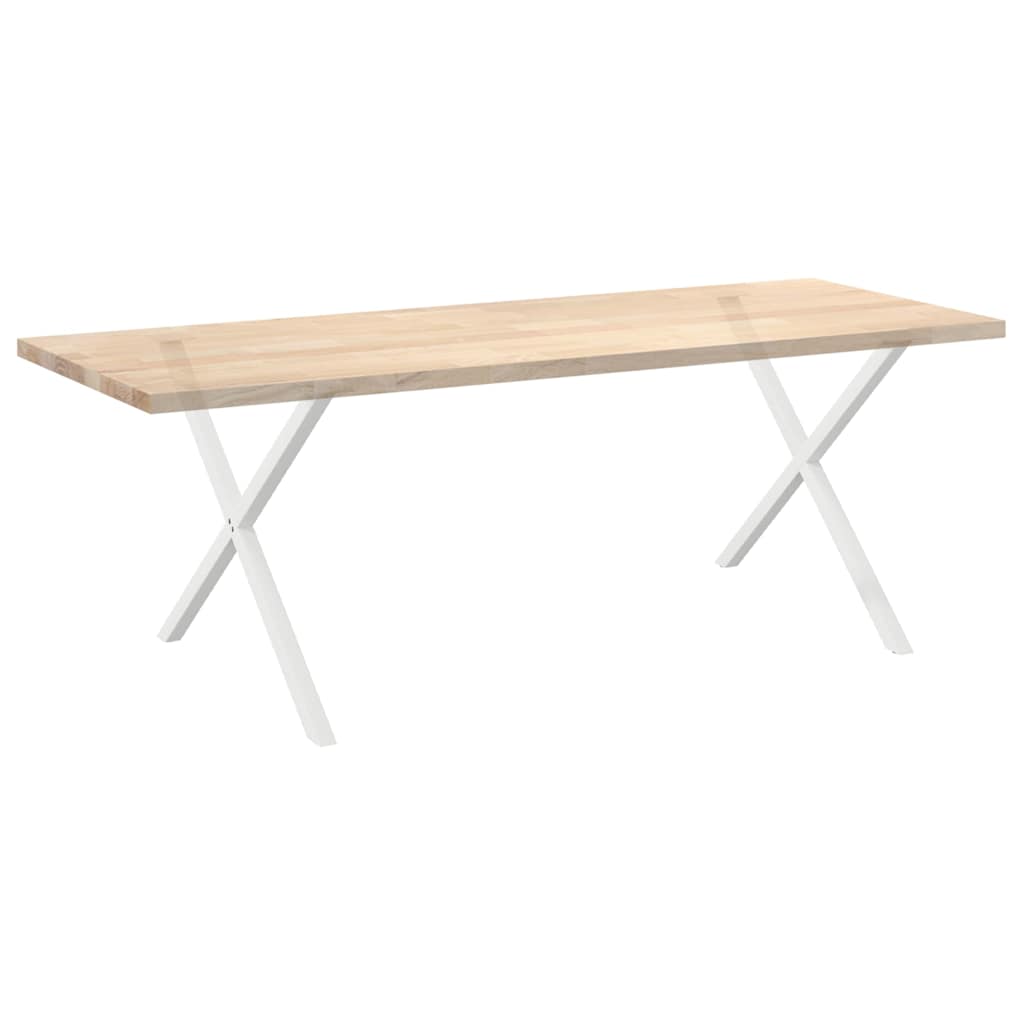 Pieds de table à manger en forme de X, 2 pièces, blanc, 90 x (72-73) cm, acier - XIOS