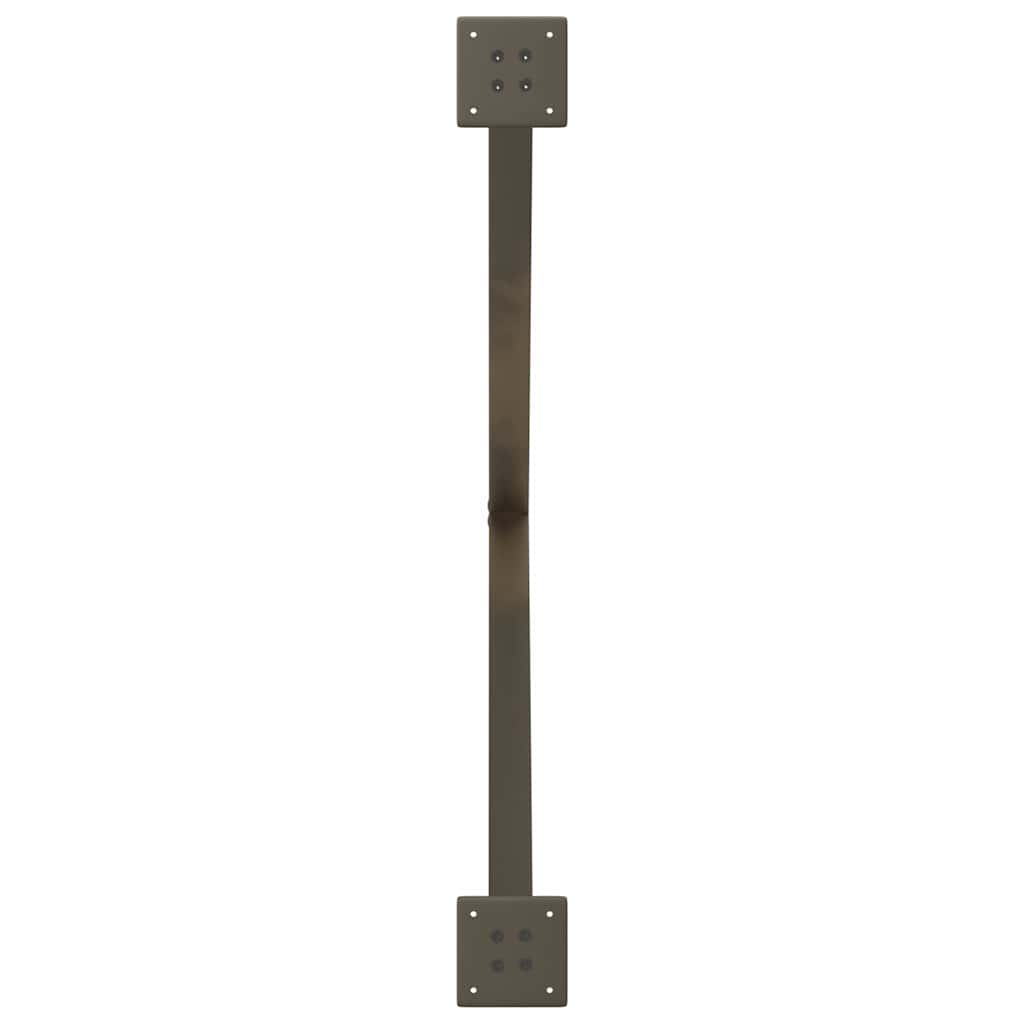 Pieds de table à manger en forme de X, 2 pièces, acier naturel, 90 x (72-73) cm - XIOS