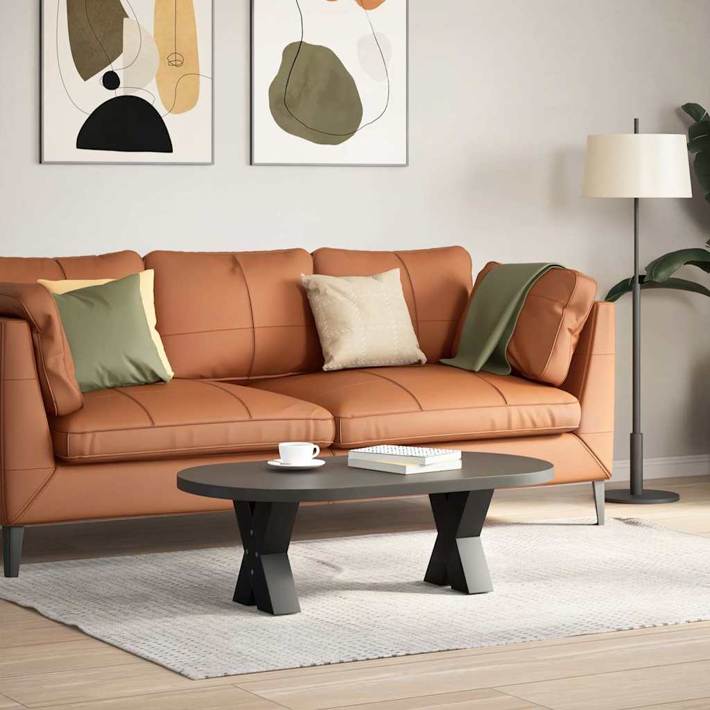 Pieds de table basse en forme de X, 2 pièces, noir, 30 x (30-31) cm, acier - XIOS