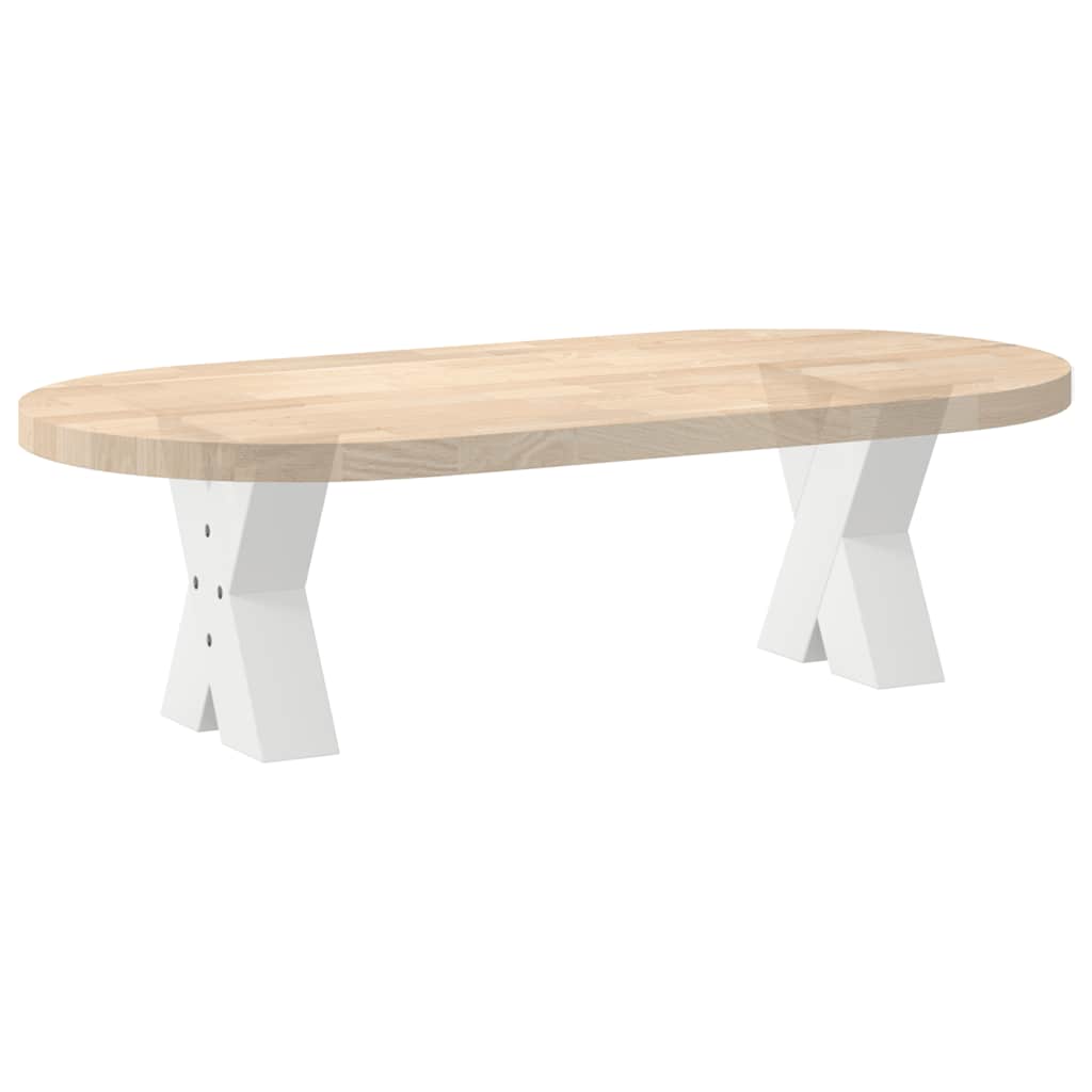 Pieds de table basse en forme de X, 2 pièces, blanc, 30 x (30-31) cm, acier - XIOS