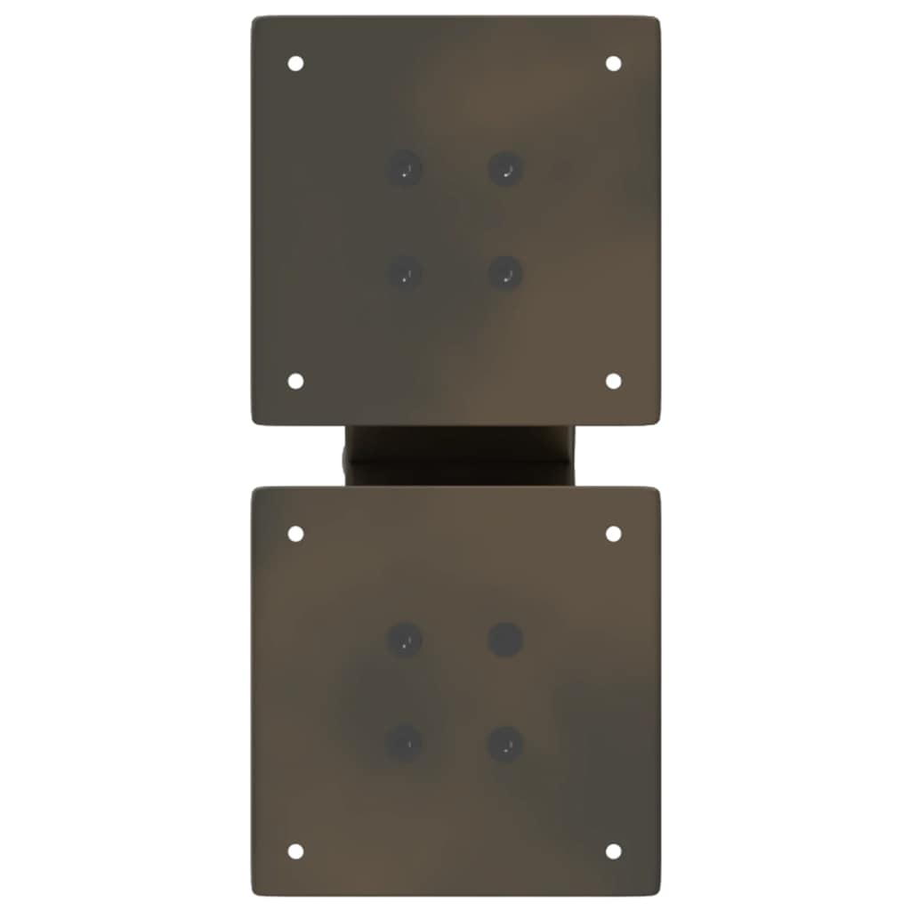 Pieds de table basse en forme de X, 2 pièces, acier naturel, 30 x (30-31) cm - XIOS