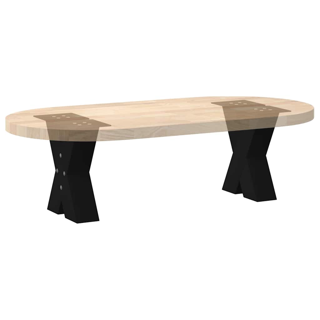 Pieds de table basse en forme de X, 2 pièces, noir, 40 x (30-31) cm, acier - XIOS