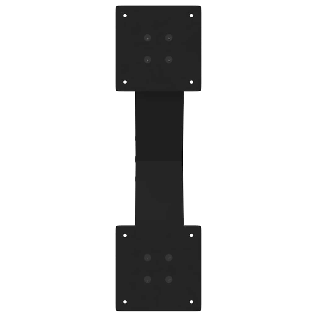 Pieds de table basse en forme de X, 2 pièces, noir, 50 x (30-31) cm, acier - XIOS