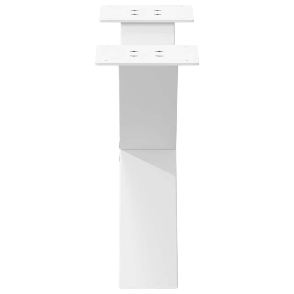 Pieds de table basse en forme de X, 2 pièces, blanc, 50 x (30-31) cm, acier - XIOS