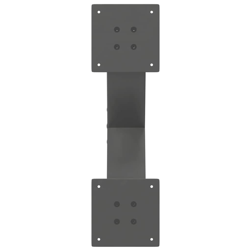 Pieds de table basse en forme de X, 2 pièces, anthracite, 50 x (30-31) cm, acier - XIOS