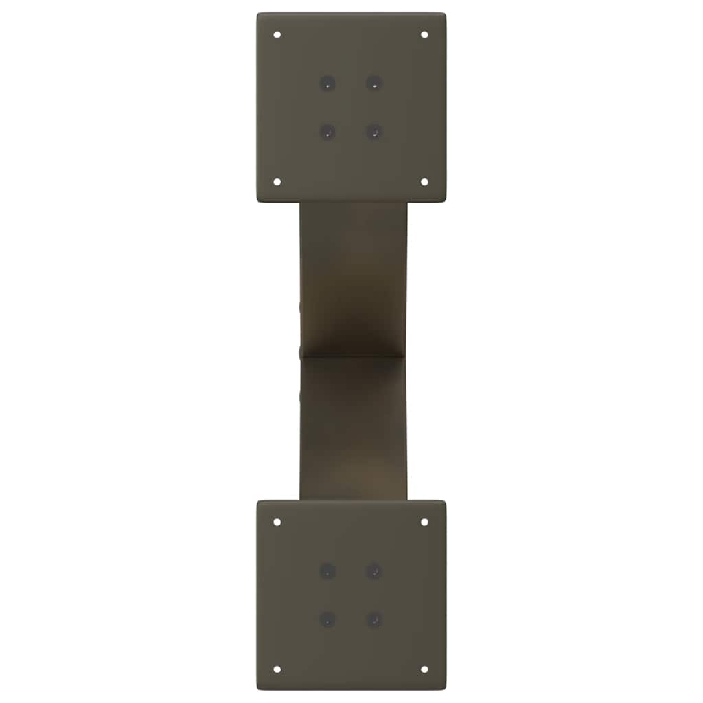Pieds de table basse en forme de X, 2 pièces, acier naturel, 50 x (30-31) cm - XIOS