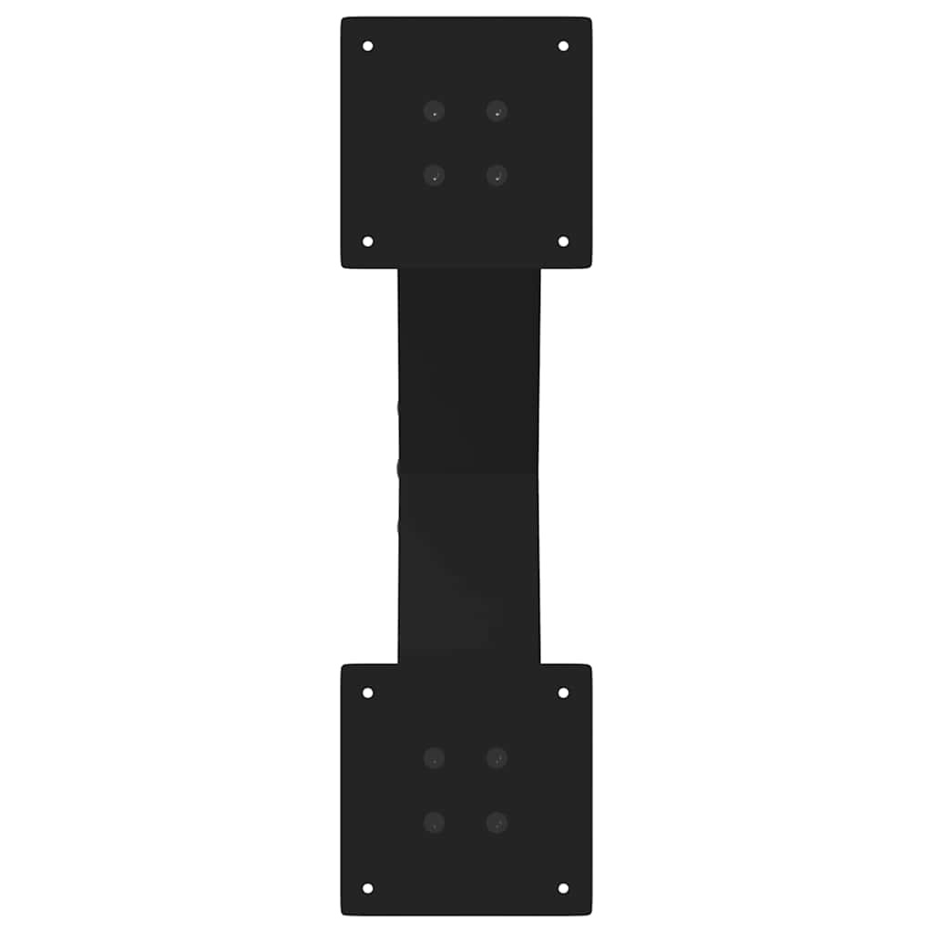 Pieds de table basse en forme de X, 2 pièces, noir, 60 x (30-31) cm, acier - XIOS