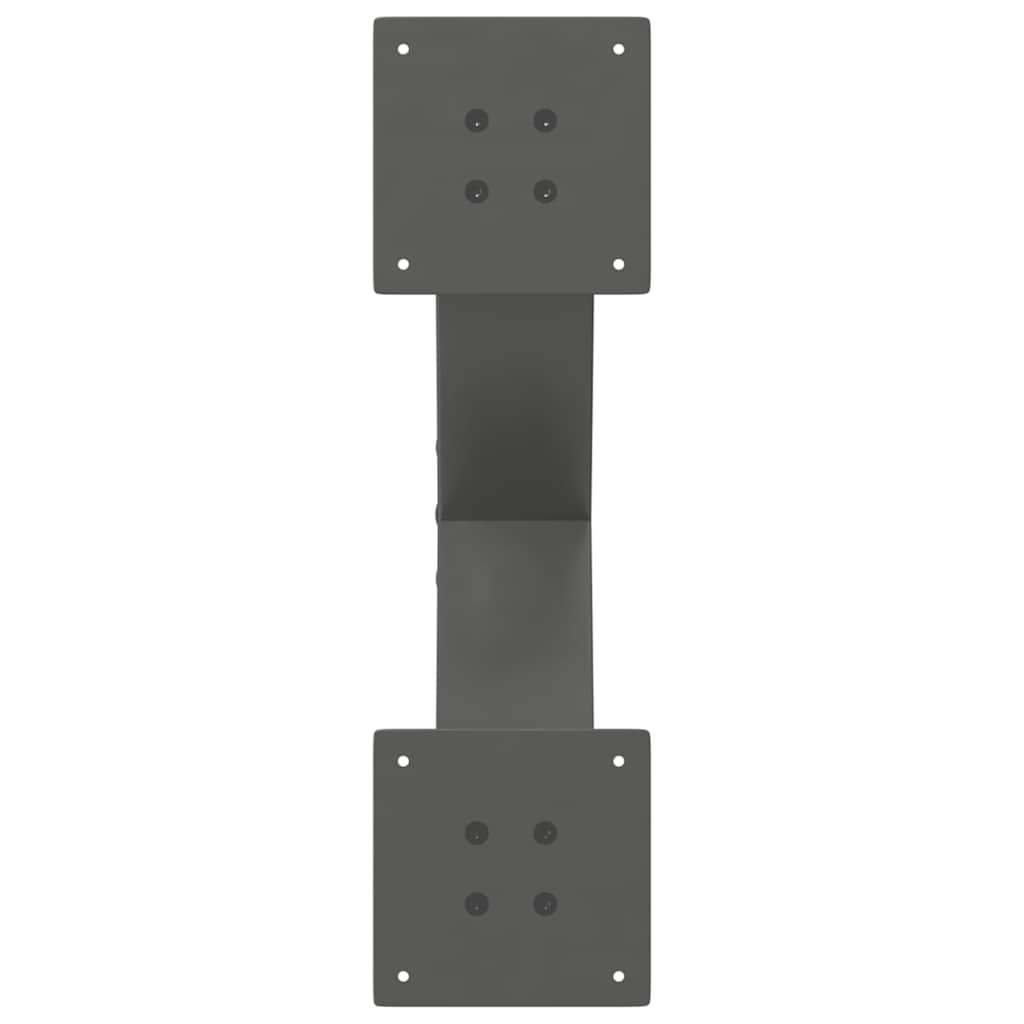 Pieds de table basse en forme de X 2 pièces Anthracite 60 x (30-31) cm Acier - XIOS