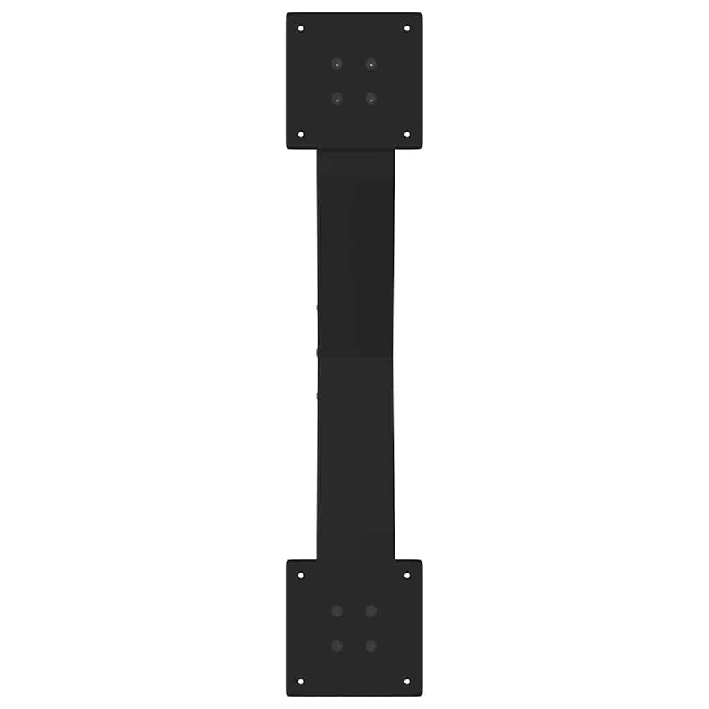 Pieds de table basse en forme de X, 2 pièces, noir, 70 x (30-31) cm, acier - XIOS