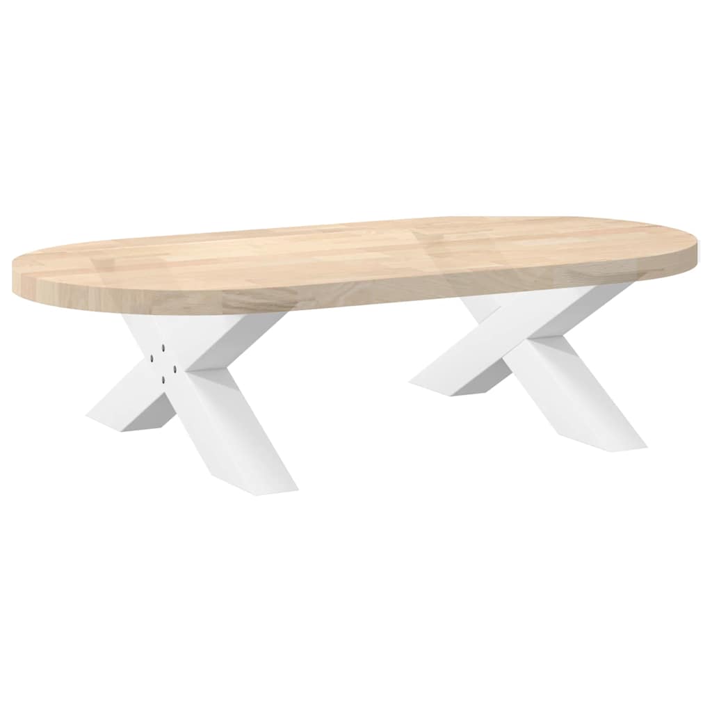 Pieds de table basse en forme de X, 2 pièces, blanc, 70 x (30-31) cm, acier - XIOS