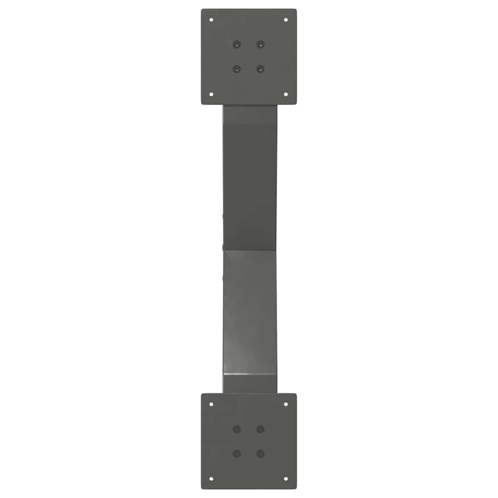 Pieds de table basse en forme de X, 2 pièces, anthracite, 70 x (30-31) cm, acier - XIOS