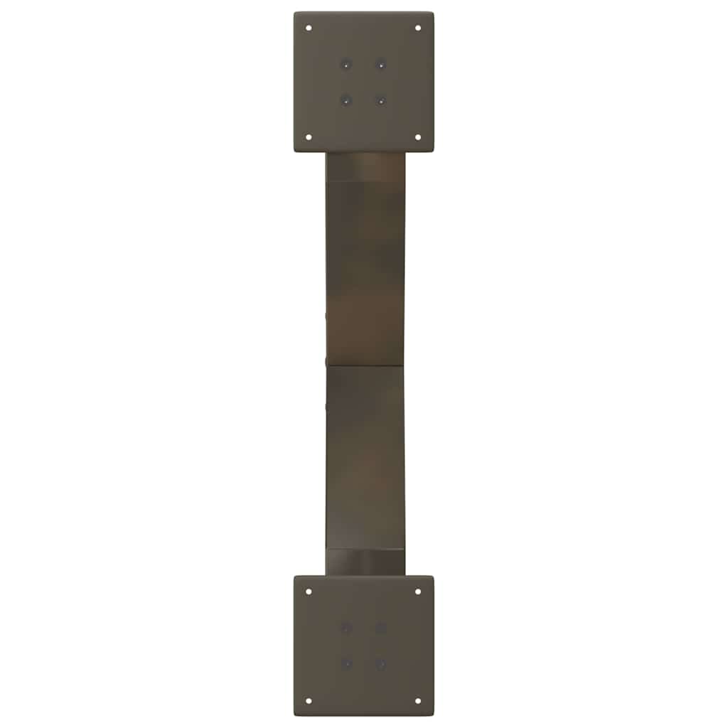 Pieds de table basse en forme de X, 2 pièces, acier naturel, 70 x (30-31) cm - XIOS