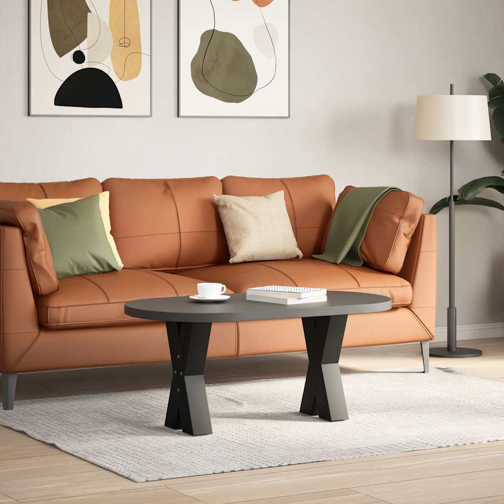 Pieds de table basse en forme de X, 2 pièces, noir, 28 x (42-43) cm, acier - XIOS