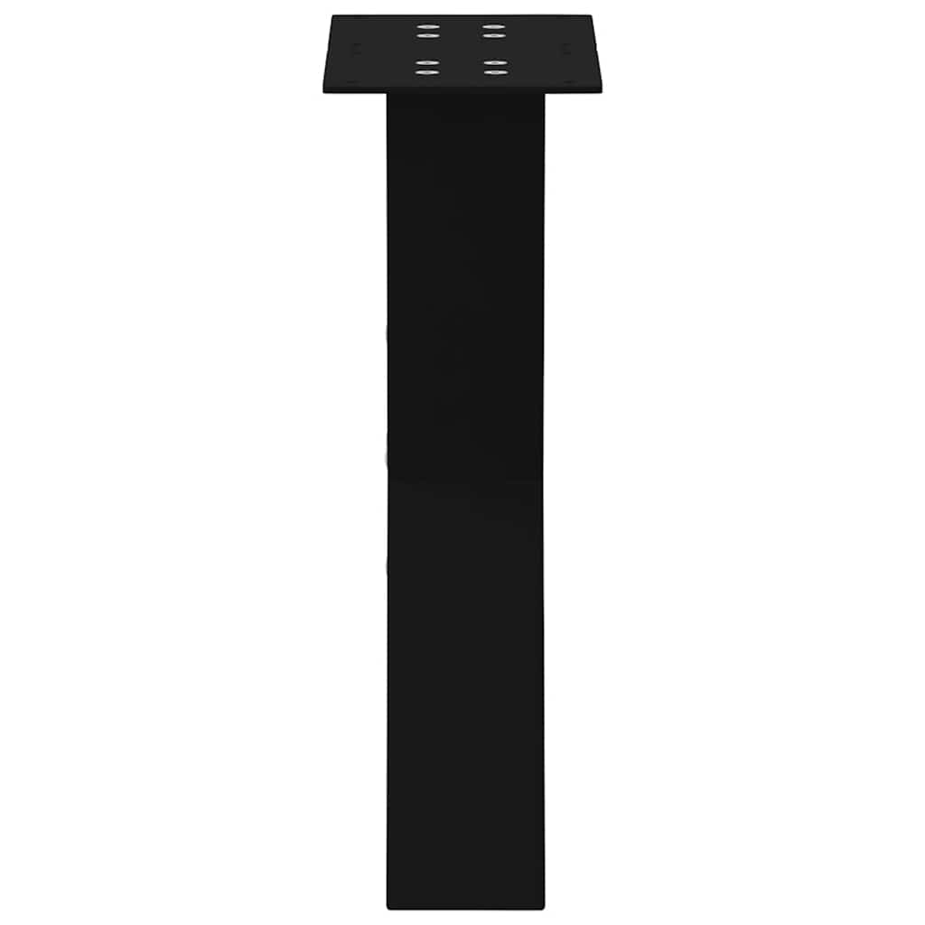 Pieds de table basse en forme de X, 2 pièces, noir, 28 x (42-43) cm, acier - XIOS