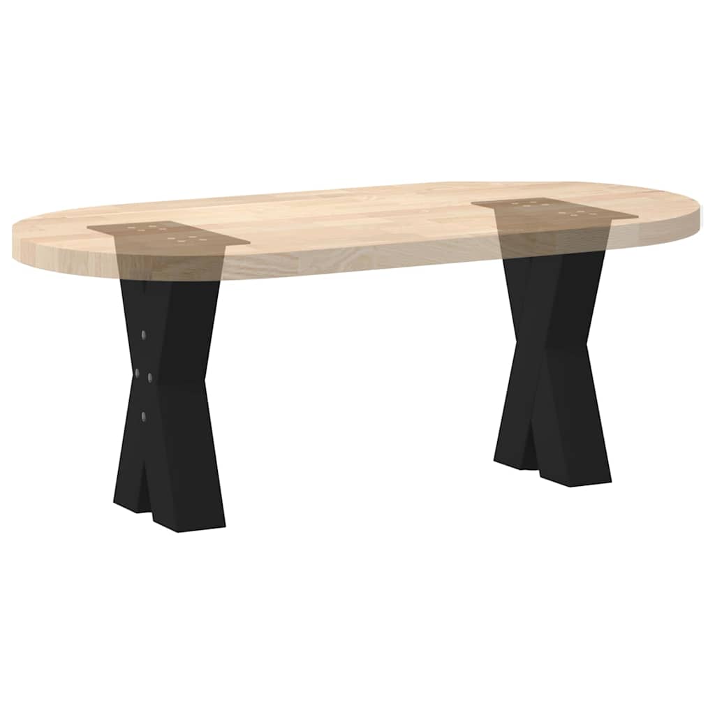 Pieds de table basse en forme de X, 2 pièces, noir, 28 x (42-43) cm, acier - XIOS