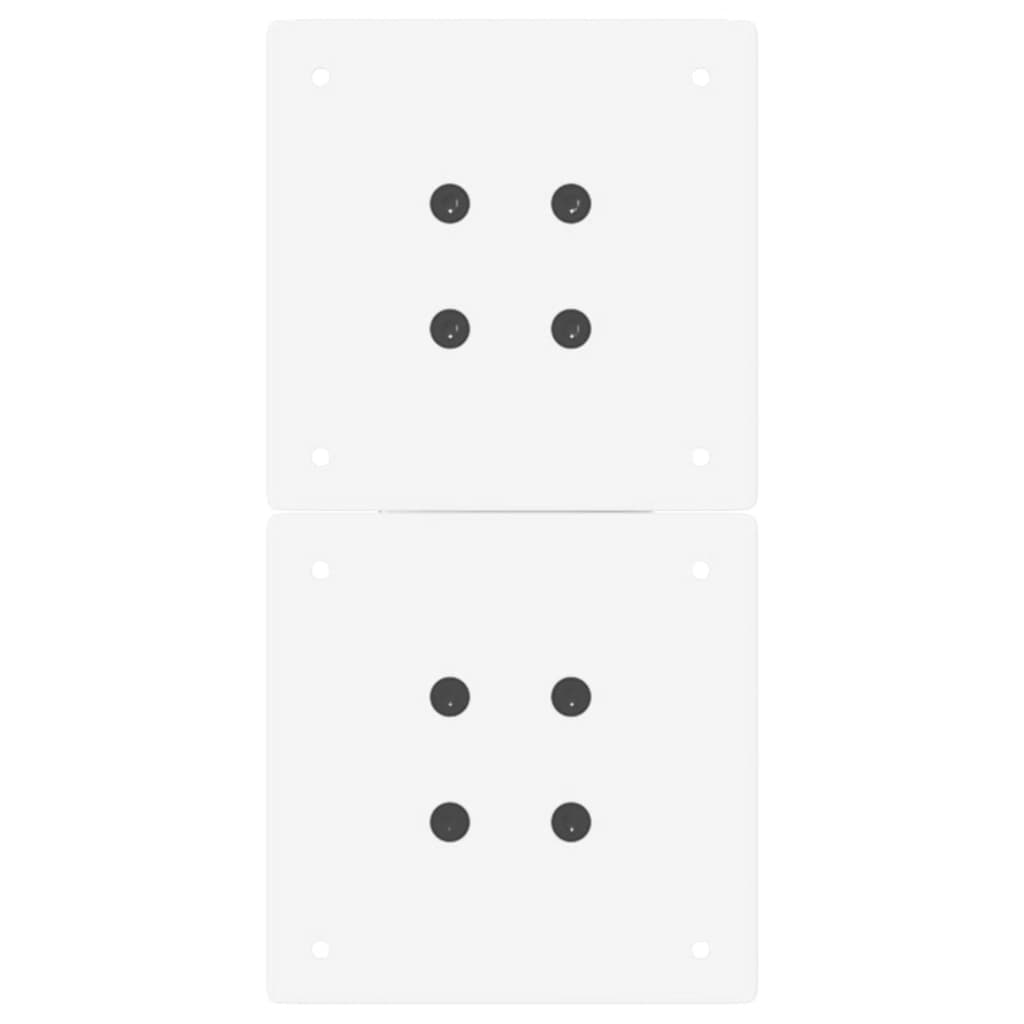 Pieds de table basse en forme de X, 2 pièces, blanc, 28 x (42-43) cm, acier - XIOS