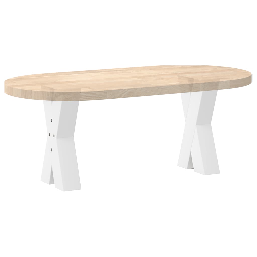 Pieds de table basse en forme de X, 2 pièces, blanc, 28 x (42-43) cm, acier - XIOS