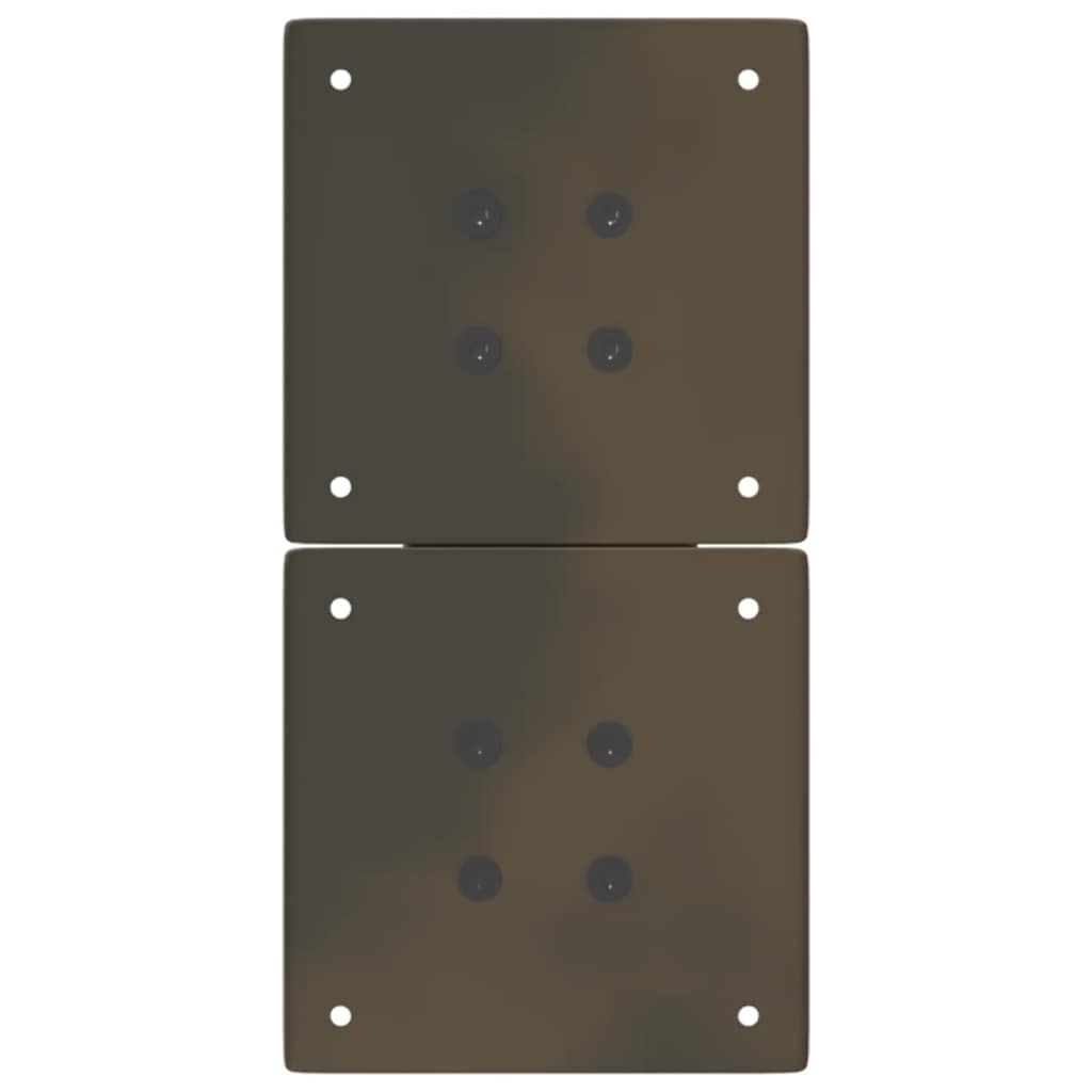 Pieds de table basse en forme de X, 2 pièces, acier naturel, 28 x (42-43) cm - XIOS