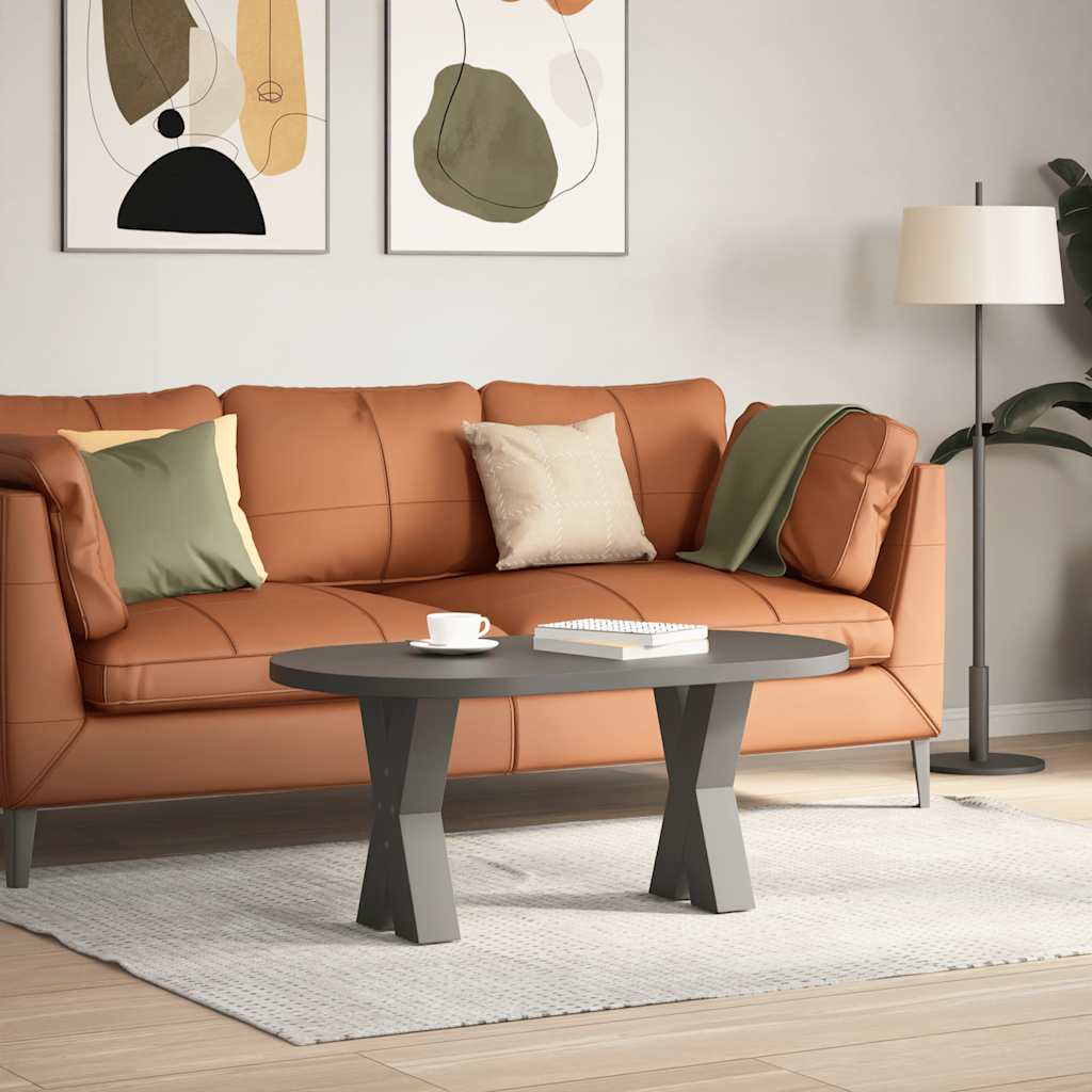 Pieds de table basse en forme de X, 2 pièces, anthracite, 38 x (42-43) cm, acier - XIOS