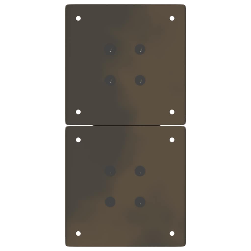 Pieds de table basse en forme de X, 2 pièces, acier naturel, 38 x (42-43) cm - XIOS