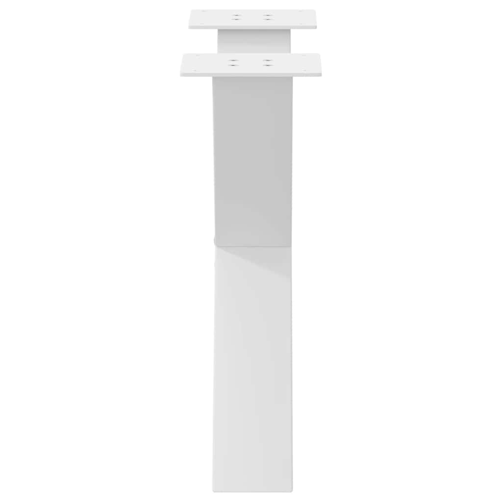 Pieds de table basse en forme de X, 2 pièces, blanc, 50 x (42-43) cm, acier - XIOS