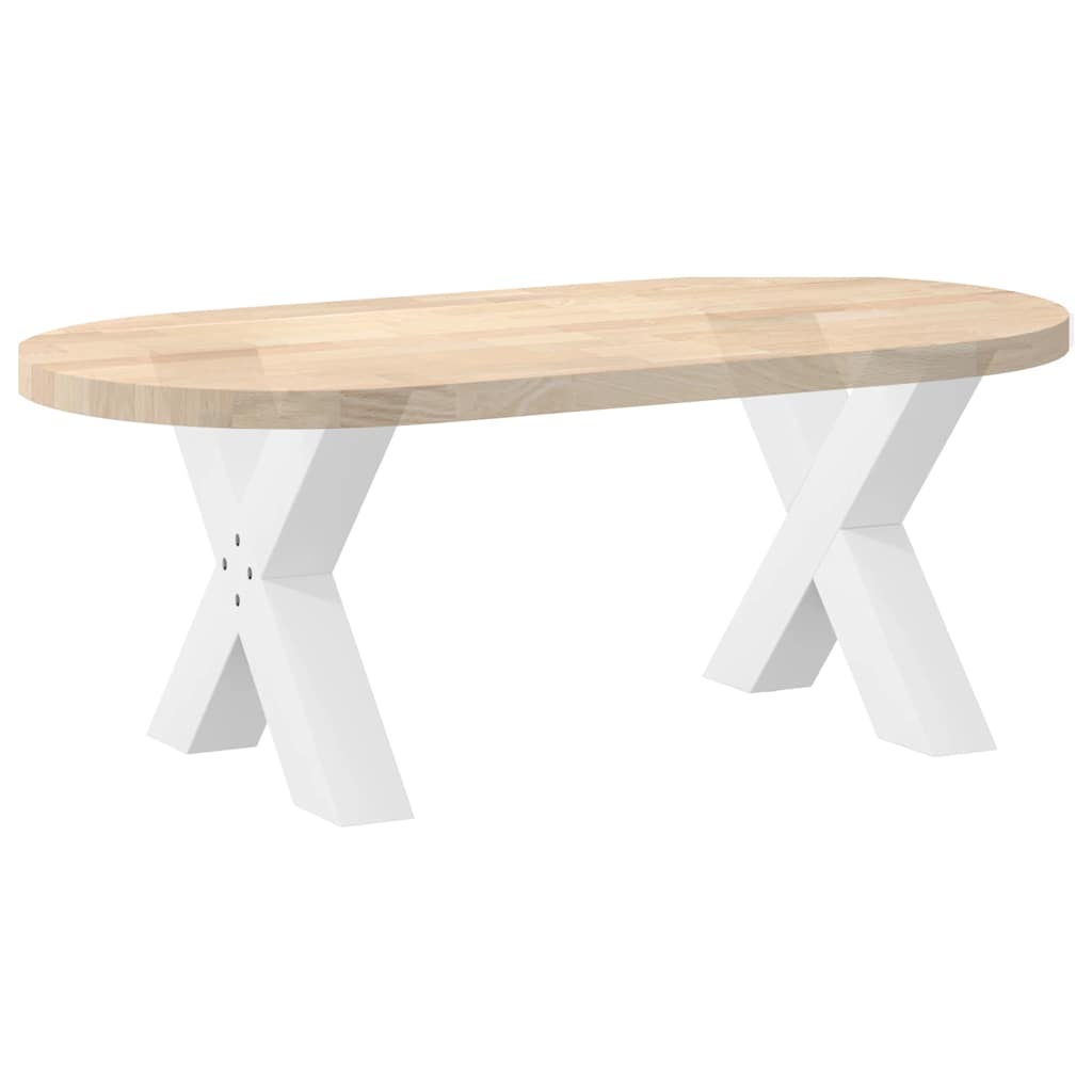 Pieds de table basse en forme de X, 2 pièces, blanc, 50 x (42-43) cm, acier - XIOS