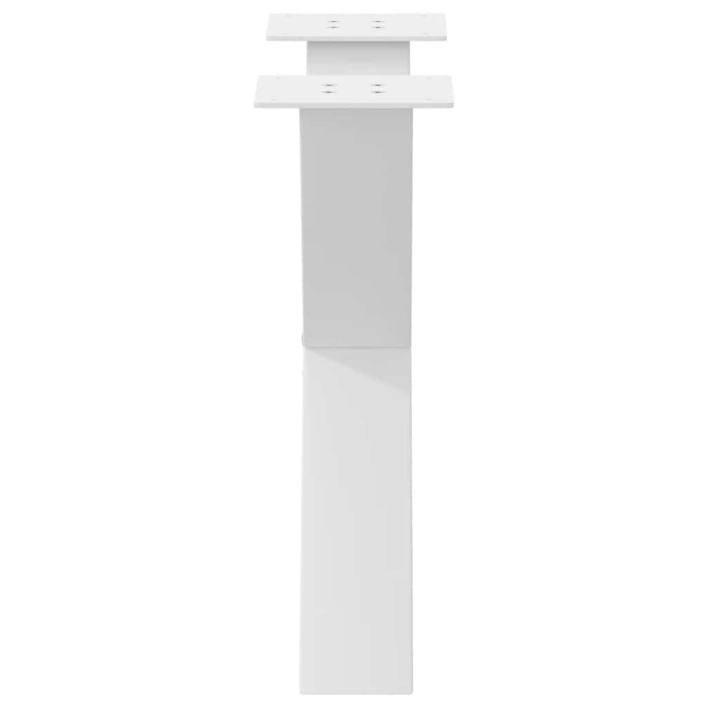 Pieds de table basse en forme de X, 2 pièces, blanc, 60 x (42-43) cm, acier - XIOS