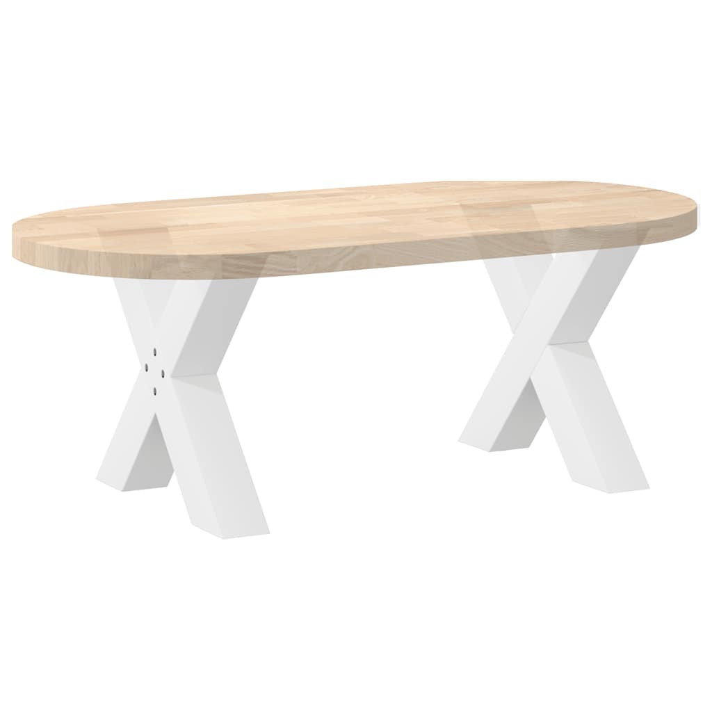 Pieds de table basse en forme de X, 2 pièces, blanc, 60 x (42-43) cm, acier - XIOS